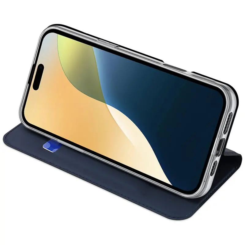 Чохол-книжка Dux Ducis з кишенею для візиток для Apple iPhone 16 Pro (6.3) Синій - фото 2