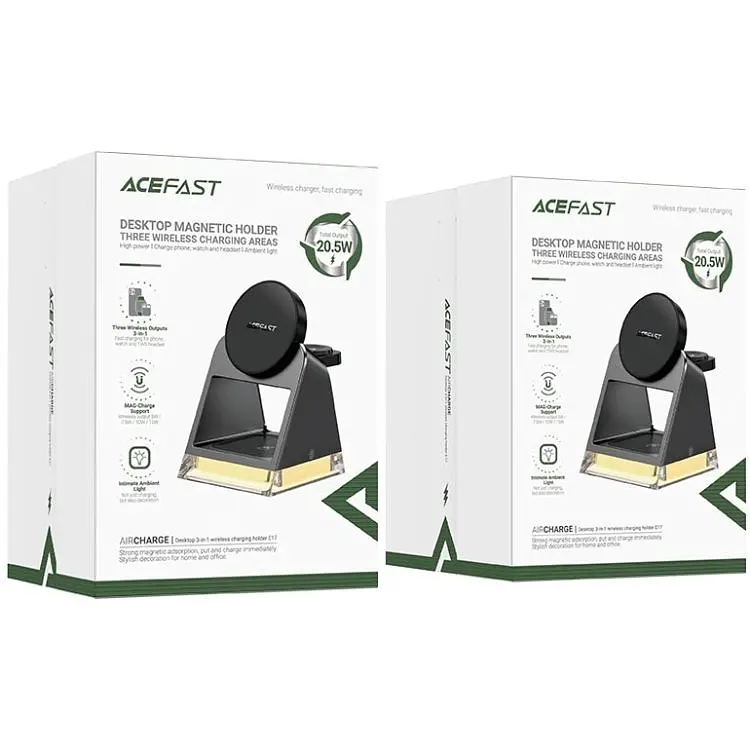 Зарядное устройство Acefast Wireless QI 3in1 15W E17 (6974316282815) - фото 4