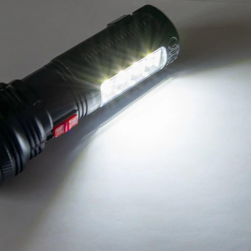 LED фонарь аккумуляторный ASK 227 Черный, фонарик ручной светодиодный | світлодіодний ліхтар (ST) - фото 4
