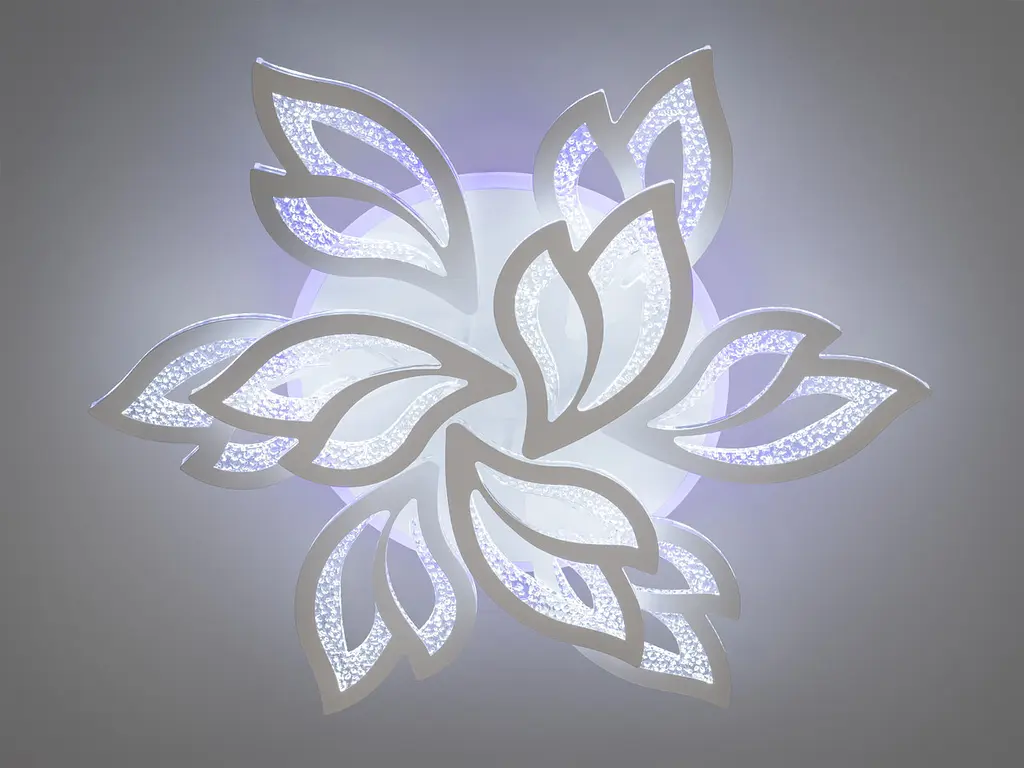 Люстра стельова LED Diasha 2455/6+3WH, 140W, 4100K, білий акрил, сучасний стиль для дому - фото 2