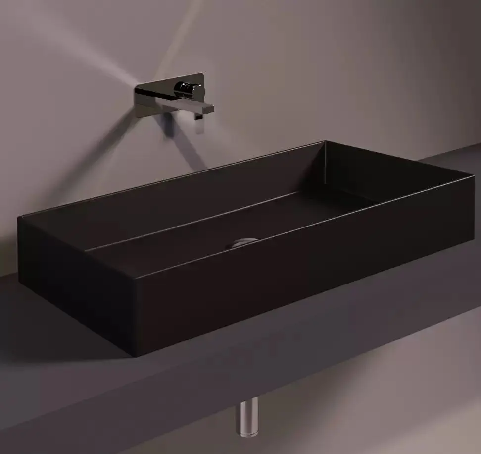 Умивальник Simas Agile 80 Black matt Чорний матовий AG80NM - фото 2
