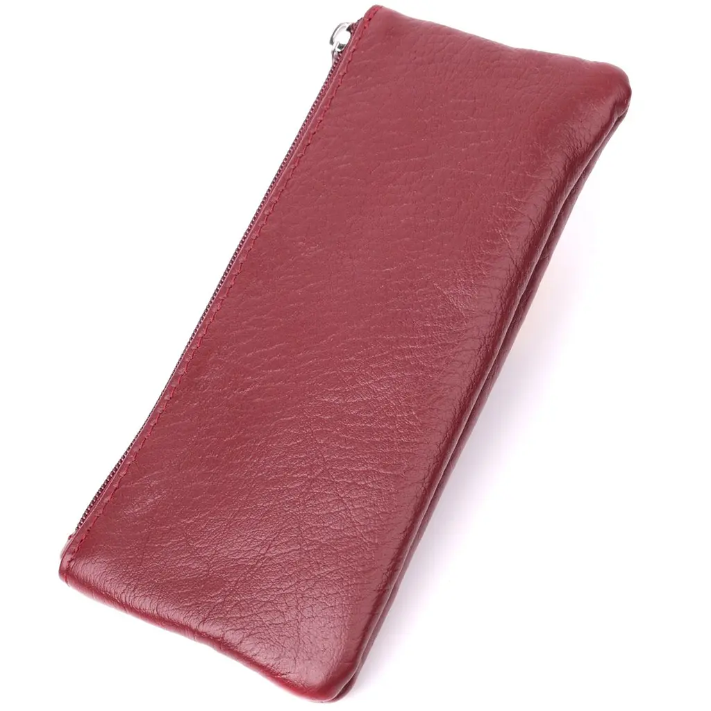 Шкіряна ключниця на блискавці ST Leather 22558 бордова - фото 2