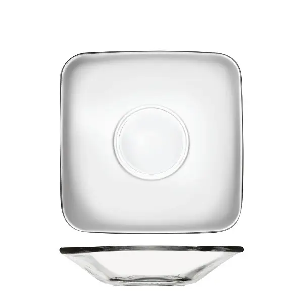 Набір блюдець Pasabahce Kare 102 х 102 мм 6 шт. (54261) - фото 2