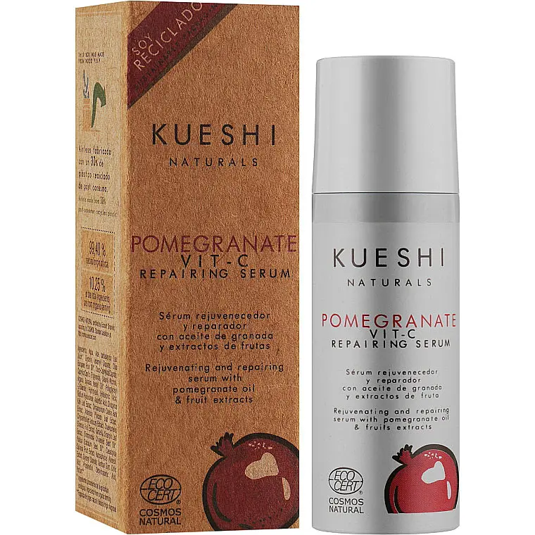 Сироватка для обличчя Kueshi Naturals Pomegranate Vit-C Repairing Serum відновлююча з вітаміном С 50 мл - фото 2