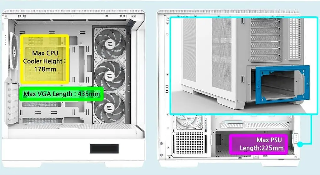 Корпус Zalman P50 DS белый (P50DSWHITE) без блока питания - фото 12