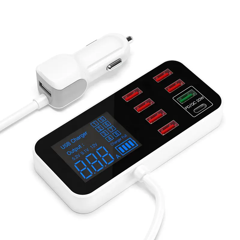 Автомобільний зарядний пристрій Addap 12-24V 40W LED QC3.0 PD3.0 (WLX-A9S+) - фото 2