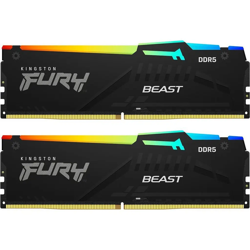 Модуль пам'яті DDR5 Kingston FURY Beast RGB 2x16GB 6000MHz Black (KF560C30BBEAK2-32) [154337] - фото 2