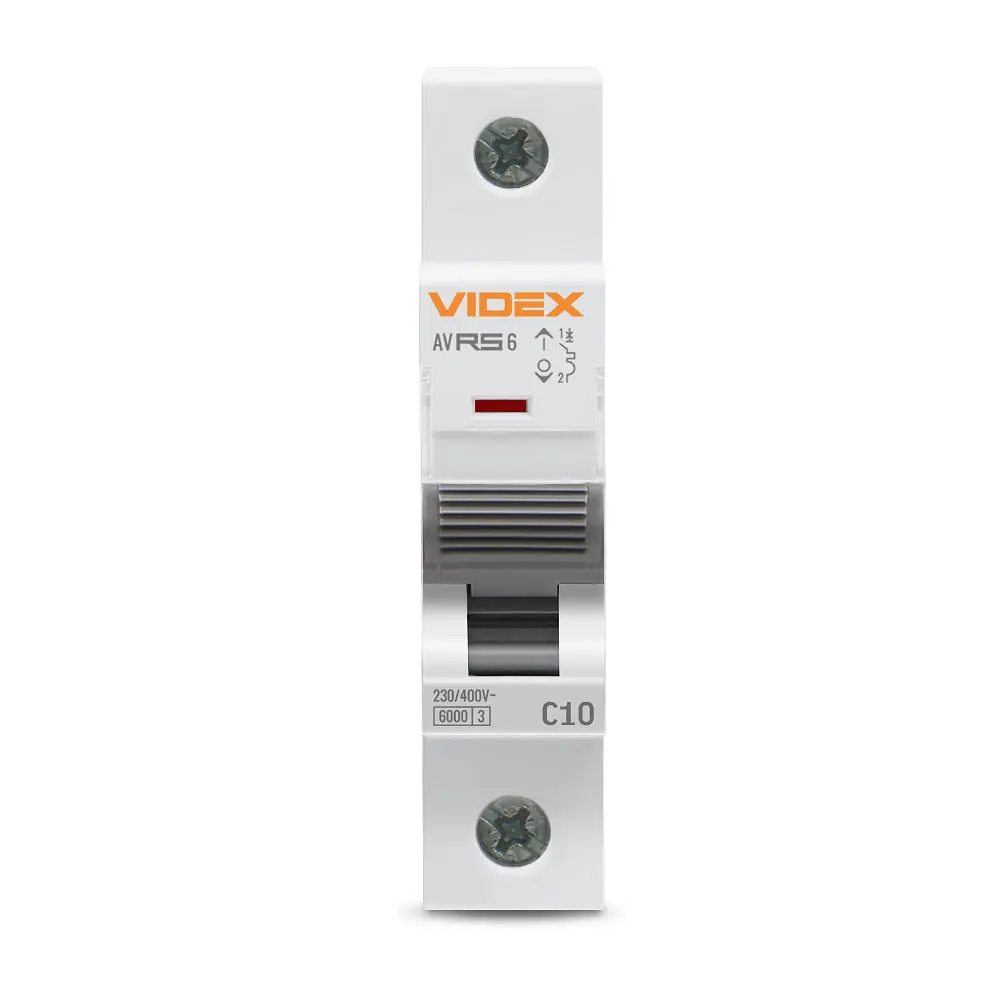 Автоматичний вимикач RS6 1п 10А 6кА С VIDEX RESIST VIDEX (26546-000) - фото 2