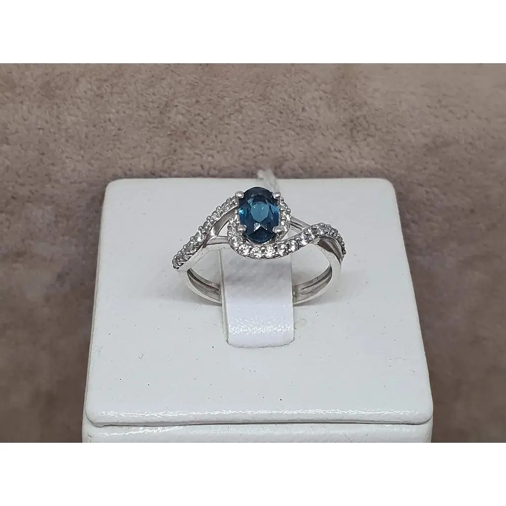 Срібне кільце Агні Лезгинка з топазом. 1914/9р-TLB 16,5 - фото 5