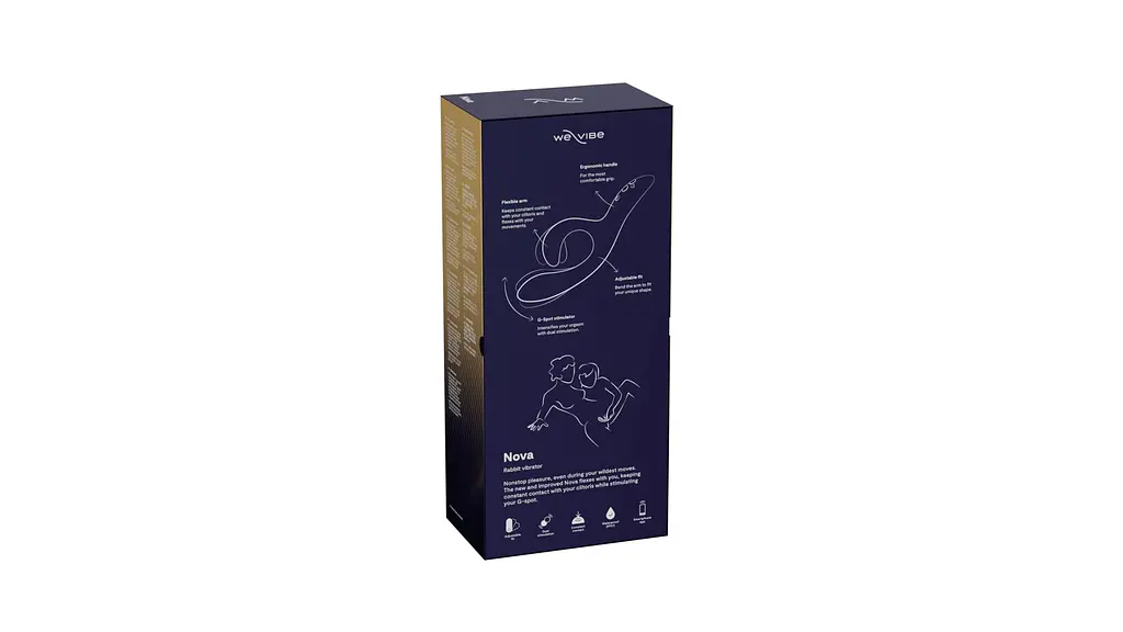 Смарт вібратор-кролик We-Vibe Nova Midnight Blue, ергономічний, регульований кут нахилу стовбура - фото 10