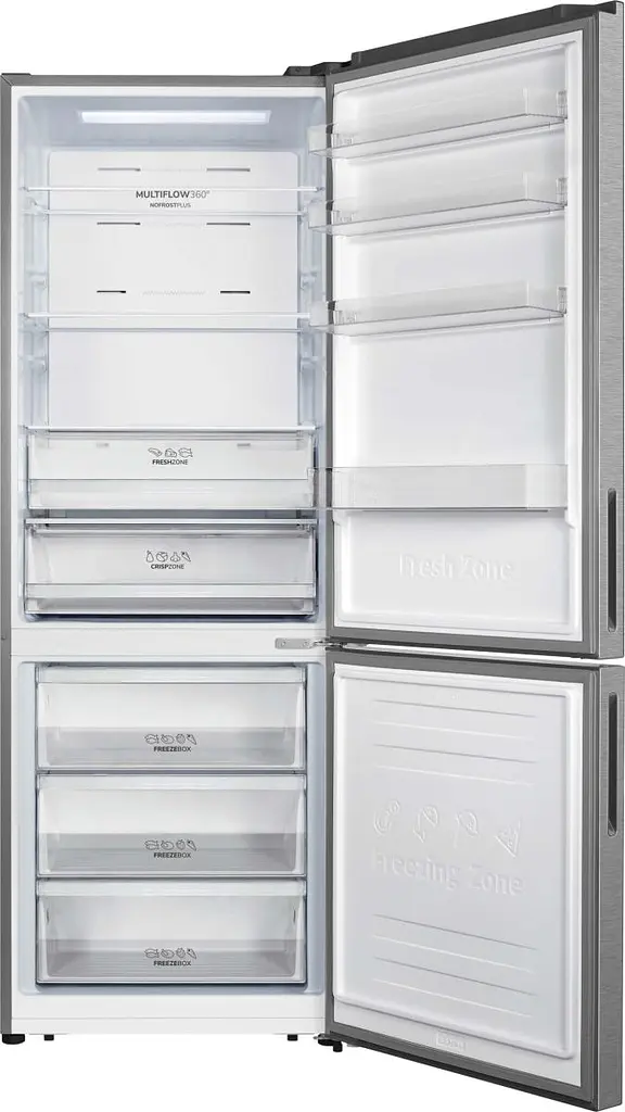 Холодильник Gorenje с нижней морозильной камерой Высота - 200см глубина- 70 см. 347(109) л А++ NF Дисплей 10 кг 24 часа Инвертор нержавеющая сталь (NRK720EAXL4) - фото 10