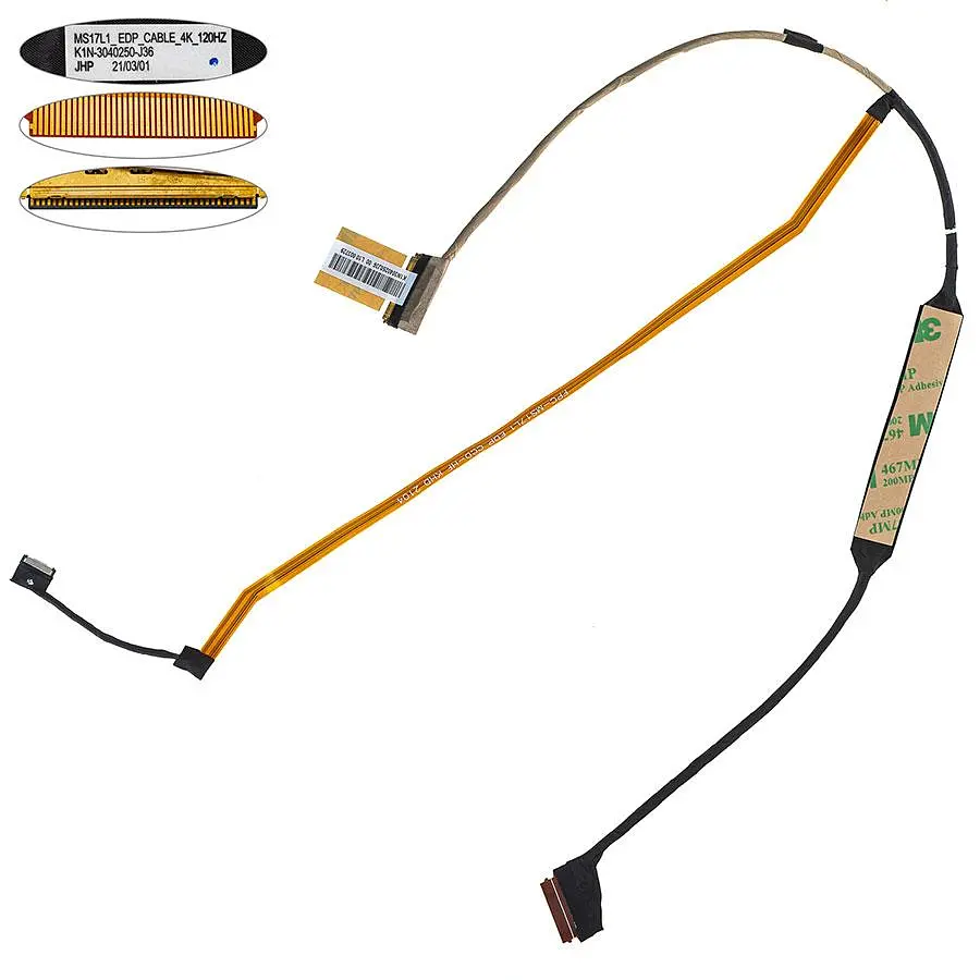 Шлейф матриці для ноутбука MSI (GF76 GL76 MS-17L1) 40 0.5 (K1N-3040250-J36)
