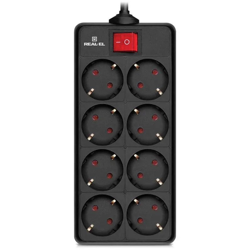 Сетевой фильтр-удлинитель Real-El RS8 5m Protect, 8 розеток, 16A, 3.6 кВт - фото 3