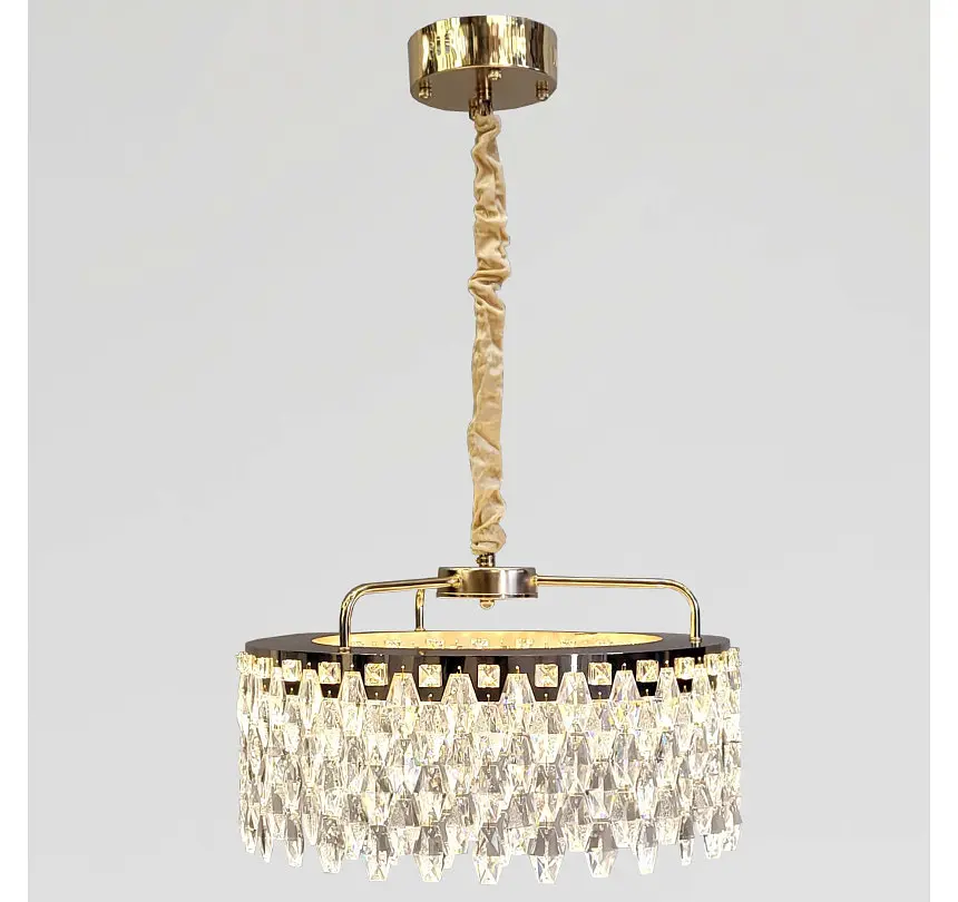 Золота кришталева LED люстра 582-500GD Artlight діаметром 50 см - фото 5
