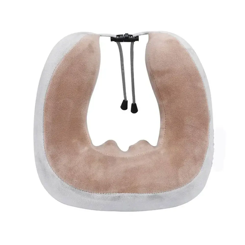 Массажная подушка для шеи с памятью U-Shaped Upgrade Vibration Pillow от батареек - фото 6