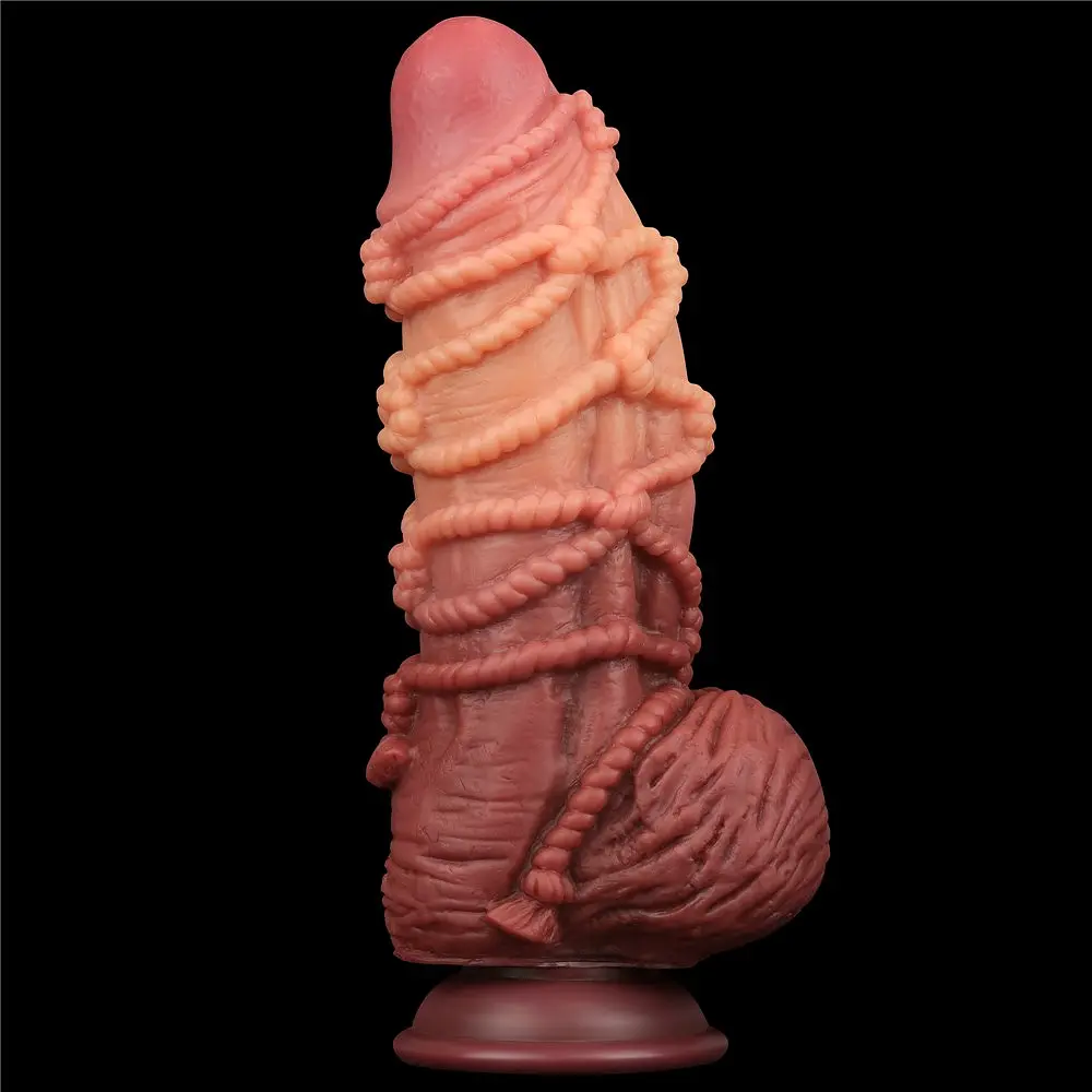 Фаллоимитатор Dual-Layered 9.5'' Silicone Nature Cock 24 см коричневый - фото 9