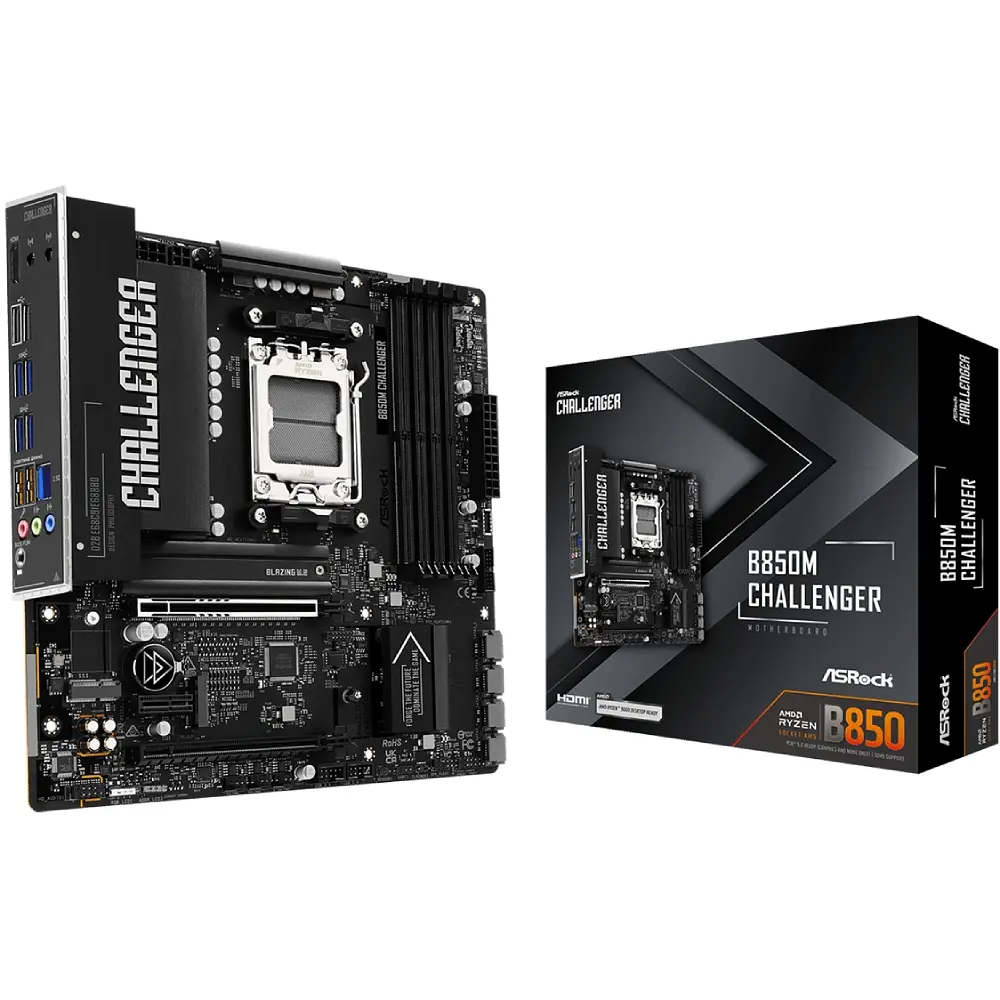 ASRock B850M CHALLENGER (AM5/B850, 4*DDR5, 2xPCIex16, HDMI/DP, 4xSATAІІІ,2xM.2, 2.5GLan, mATX) - фото 5
