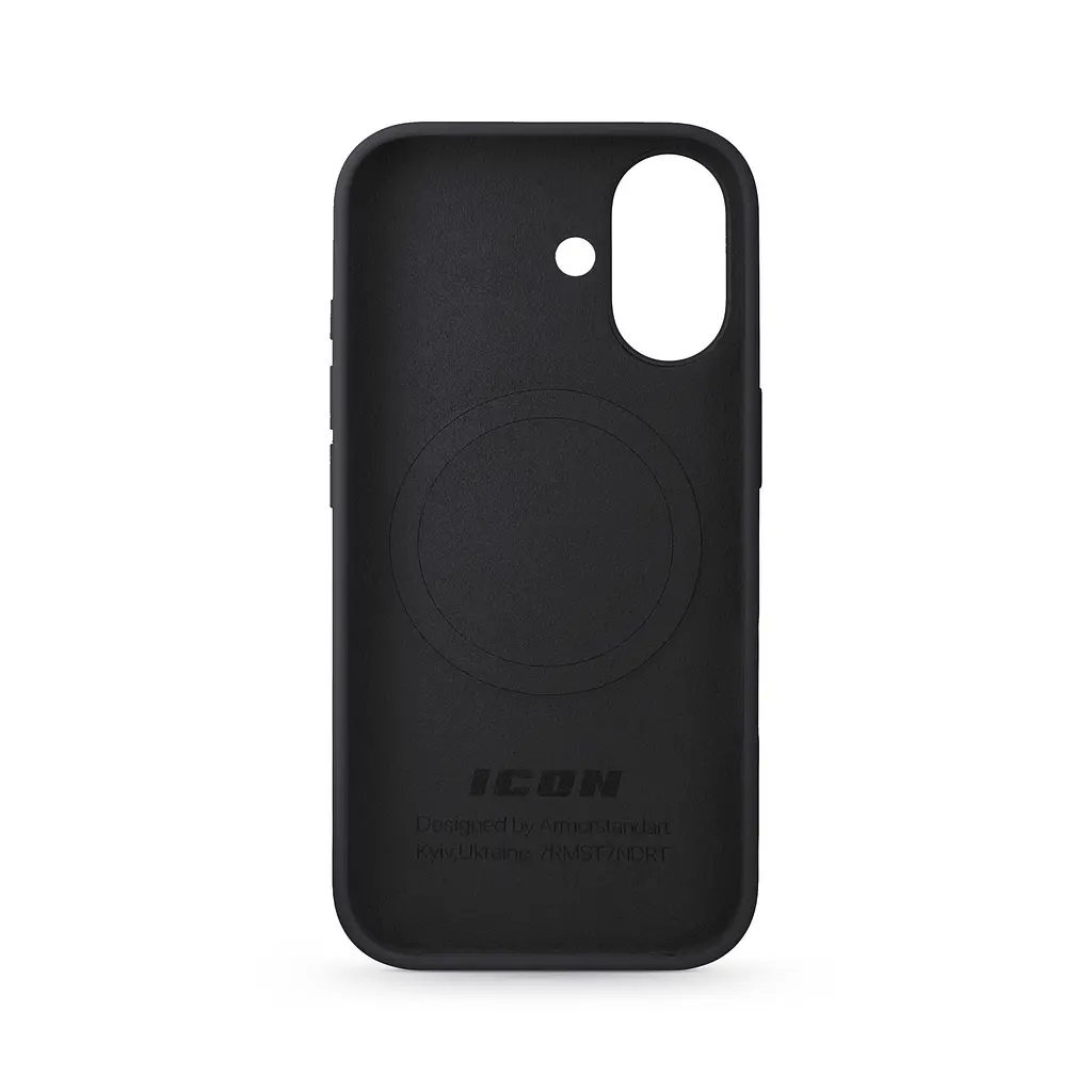Силиконовый чехол с MagSafe для Apple iPhone 17, ICON2 MagCase, черный, противоударный, панель с мягкой подкладкой, защита всего корпуса, поддержка беспроводной зарядки, совместим с защитными стеклами и пленками, ArmorStandart (ARM86247) - фото 2