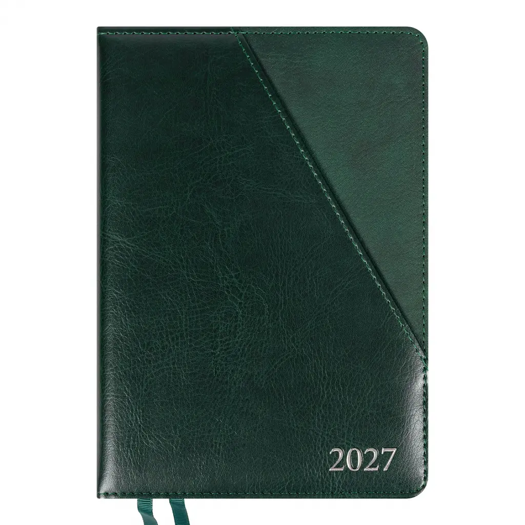 Щоденник діловий Leo Planner 2027 Whisky А5 твердий зелений 368 сторінок (252755)