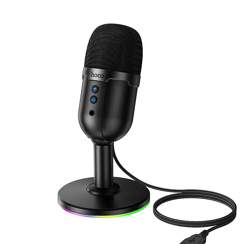 Настільний мікрофон HOCO L25, кабель 1.6м, Black, BOX - фото 3