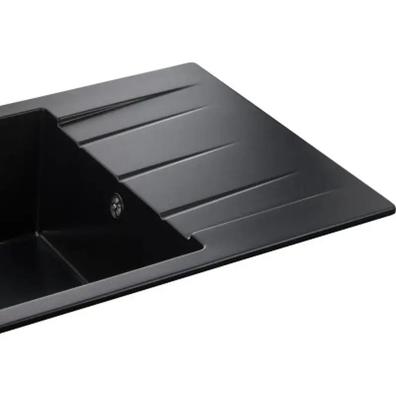 Мийка кухонна GRANADO NAVIA black shine з сифоном (775*495mm.) (gr3801) - фото 4