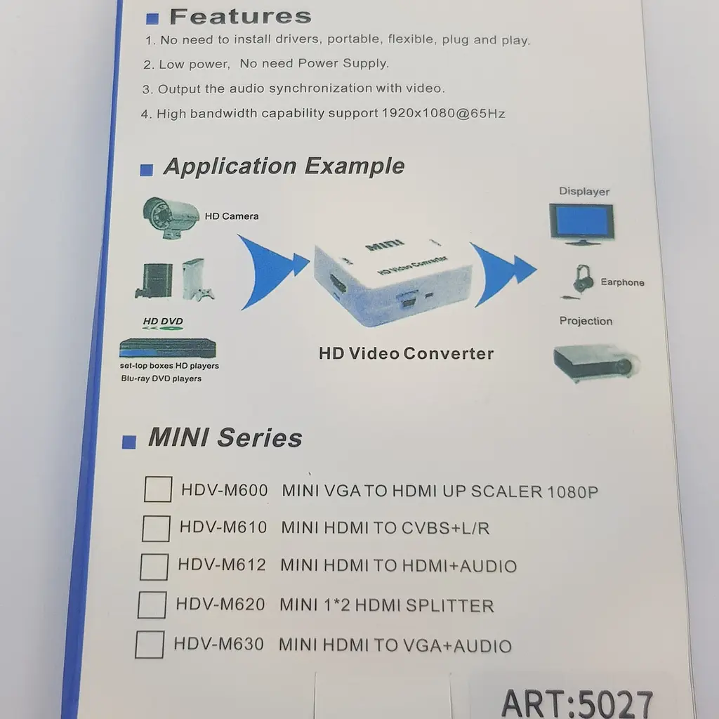 Конвертер адаптер з VGA в HDMI перехідник перетворювач 1080P відео та аудіо UKC білий - фото 11