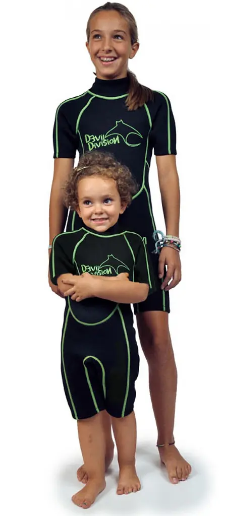 Гидрокостюм Best Divers Shorty Kids 2.5 mm 10 Black/Lime (1053-AD0970-10) - фото 2