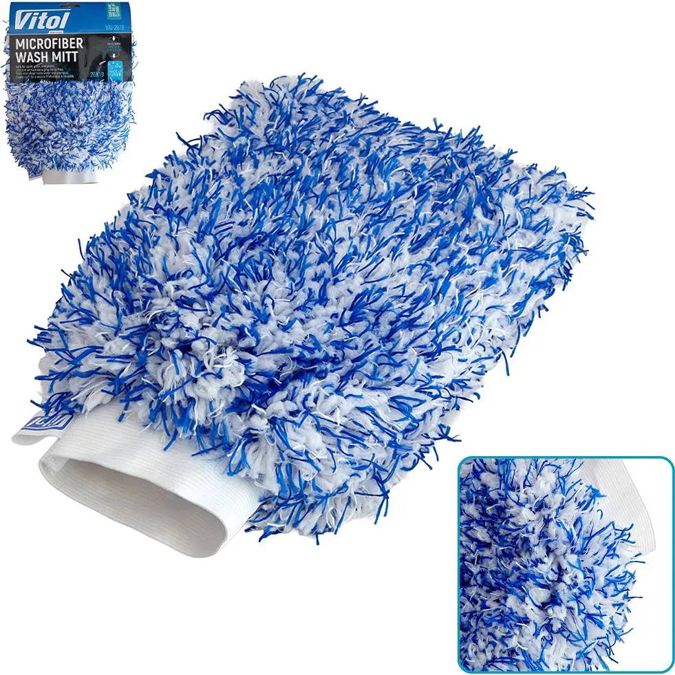 Рукавиця з мікрофібри для миття авто Vitol 26 x 19 см (VRJ-2619) - фото 3