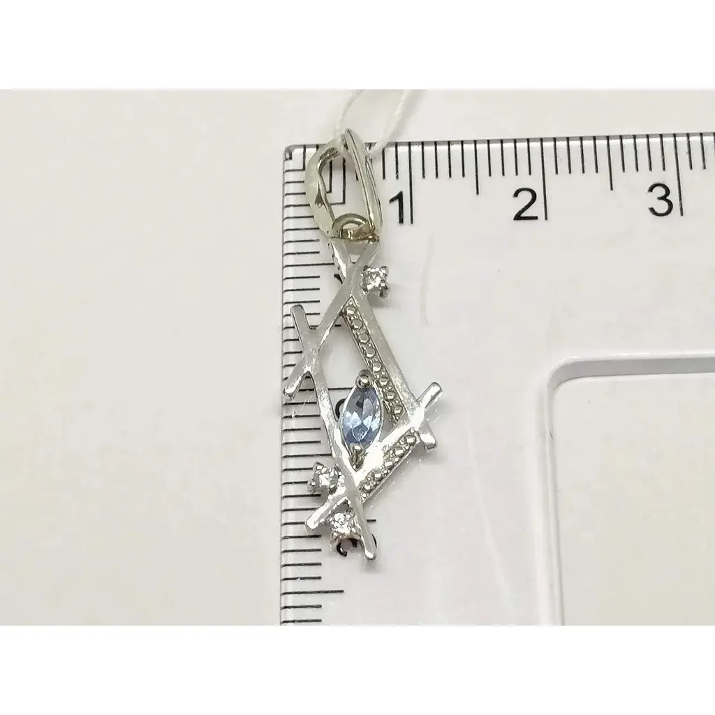 Серебряная подвеска Гаразд с фианитами. 5542962 - фото 4