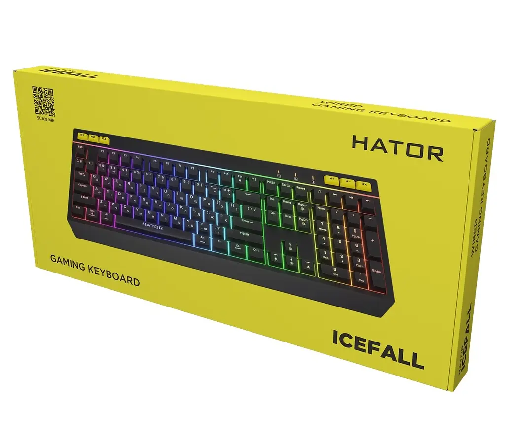 Клавіатура ігрова мембранна HATOR HTK-402UA USB Icefall Black - фото 5