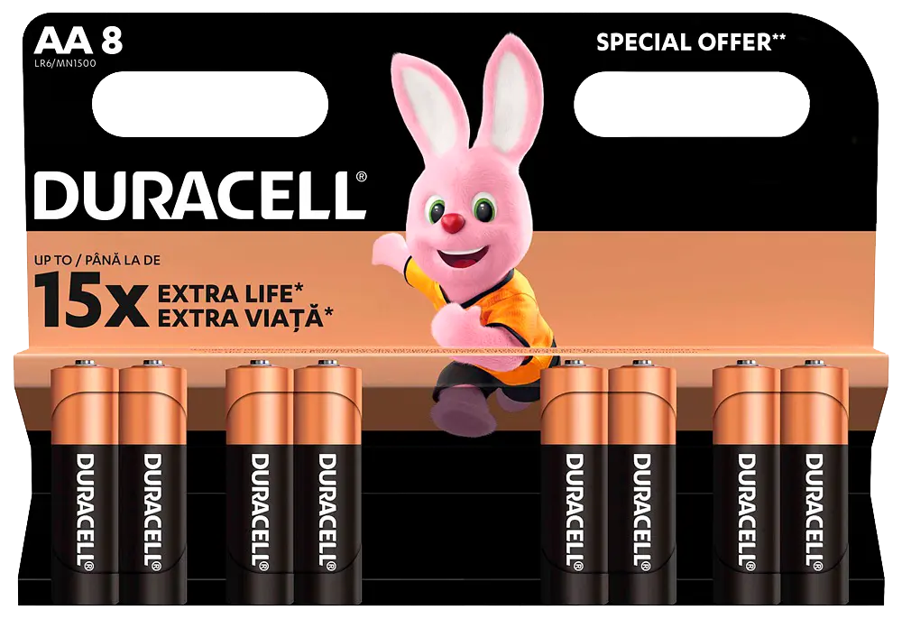 Лужні батареї Duracell AA, 8 шт (6409643) - фото 2