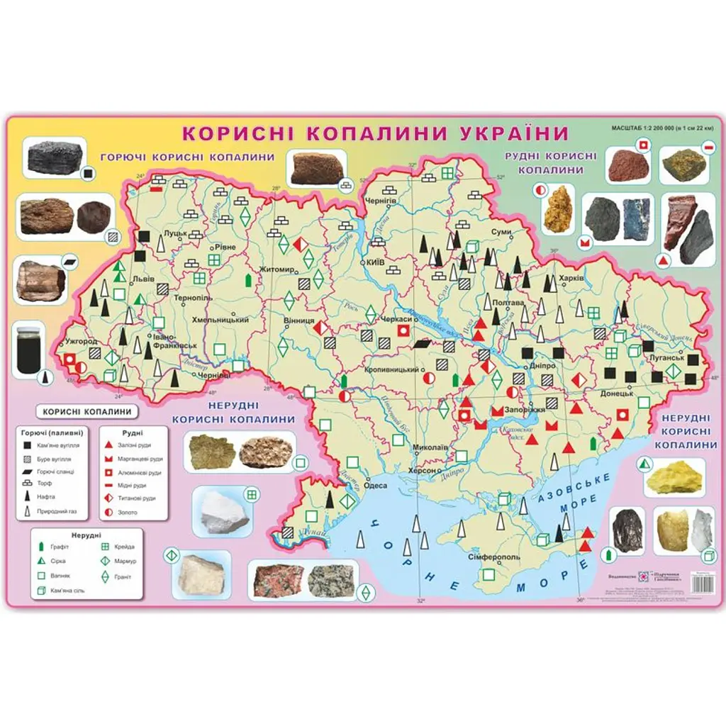 Корисні копалини України. Плакат -
