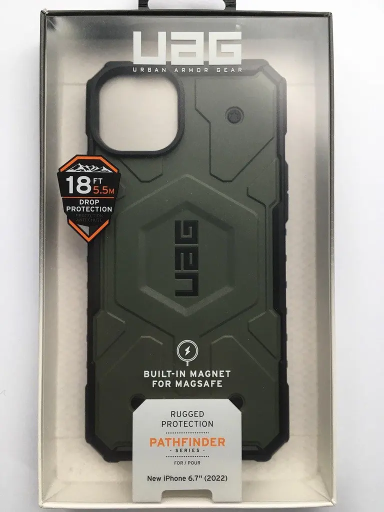 Чохол протиударний UAG Pathfinder MagSafe (Original) 114053117272 для iPhone 14 Plus/15 Plus (6.7") Olive - фото 3