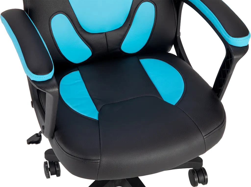 Уценка. Геймерское детское кресло GT Racer черное с синим (X-1414 Black/Light Blue) - фото 5