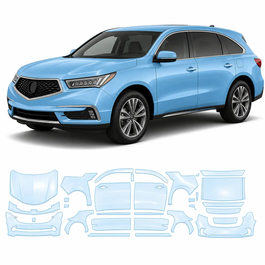 Антигравійна захисна бронеплівка за лекалами для Acura MDX YD3 facelift 2017-2020 - повний кузов