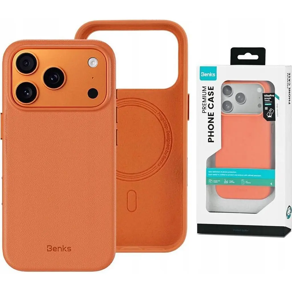Чехол Benks VitaPro with MagSafe для Apple iPhone 17 Pro Max Orange [160467] - фото 6