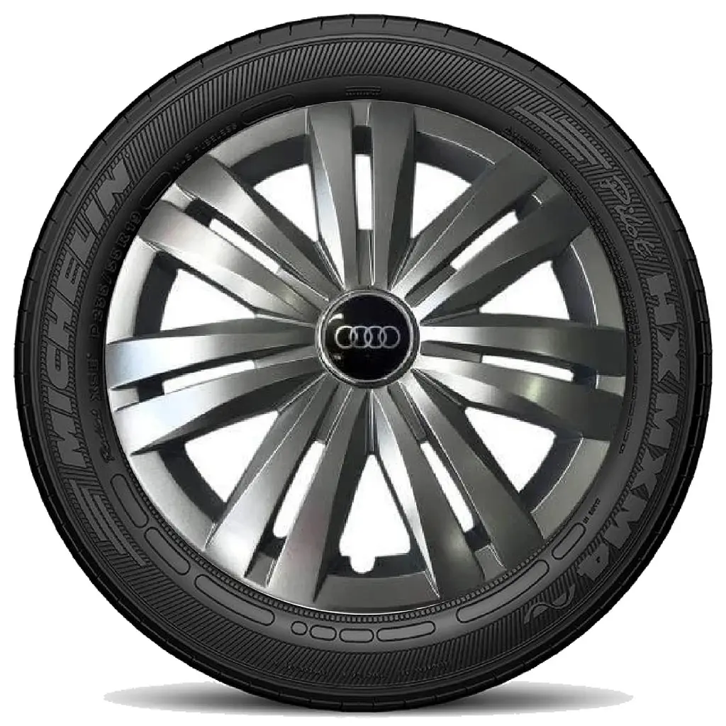 Ковпак колеса з емблемою Audi SKS427 R16 сірий з логотипом на вибір 4 шт