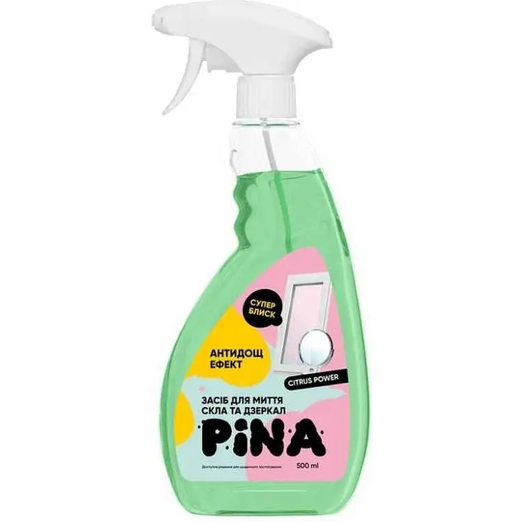 Засiб для миття скла та дзеркал PINA 500мл тригер “Citrus Power”