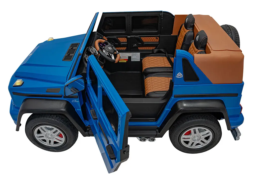 Дитячий електромобіль Mercedes Benz Maybach G650, з регулюванням сидінь, синій - фото 6