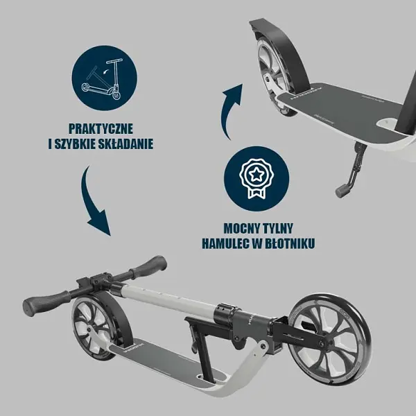 Самокат Hudora Bigwheel Advanced 205 Black-Gray (14153) - фото 4