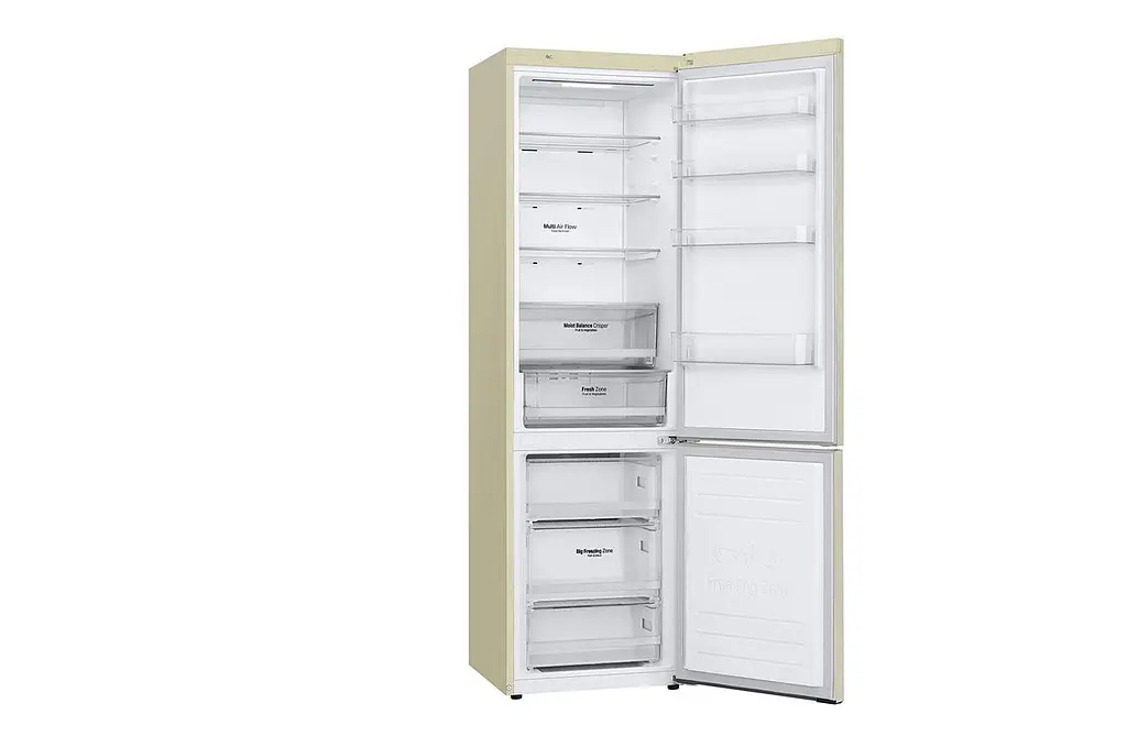 Холодильник LG GA-B509MEQZ 203х68х60см 2 дв холодильне відділення 277 л морозильне відділення 107 л A++ NF Лін Диспл зовнішній Бежевий (GA-B509MEQZ) - фото 3