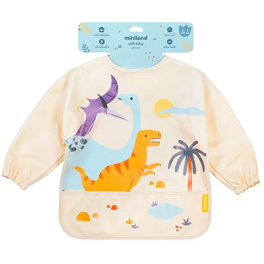 Нагрудник Miniland Jurassic з довгим рукавом (89624) - фото 5