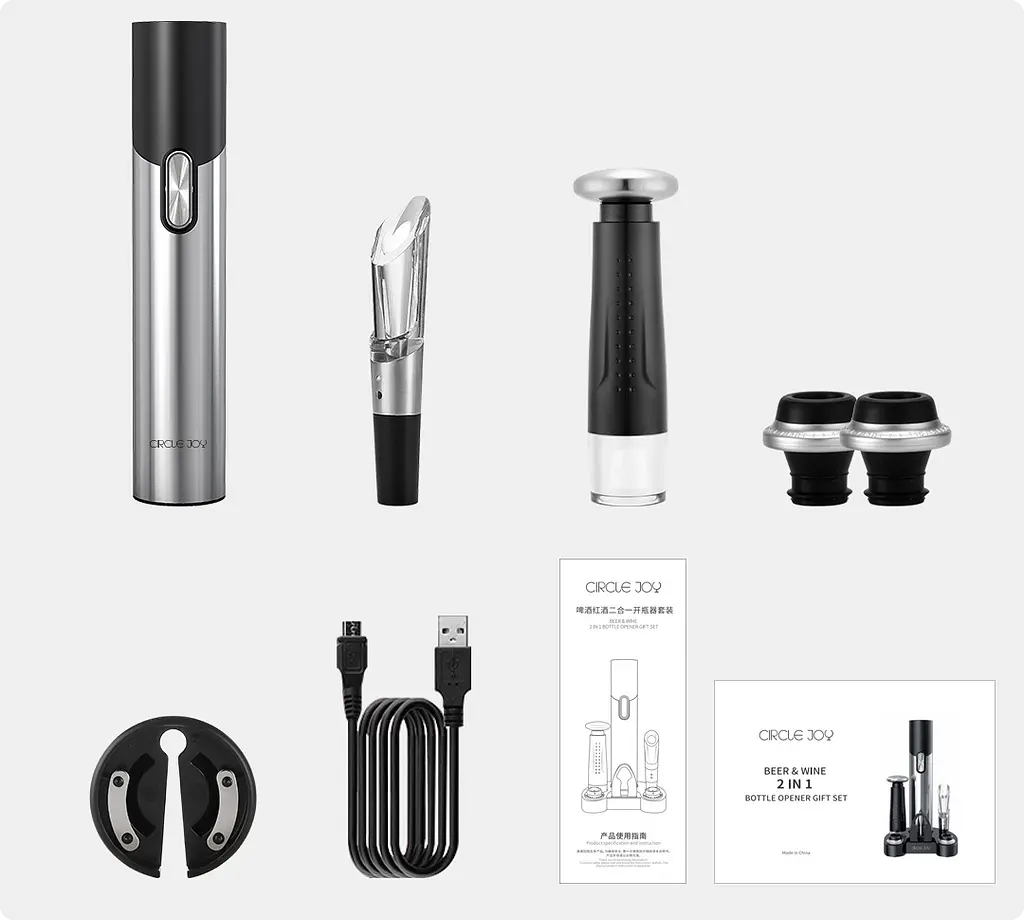 Винный набор Circle Joy Beer and Wine 5in1 Bottle Opener Gift Set (CJ-TZ09) [63383] - фото 7