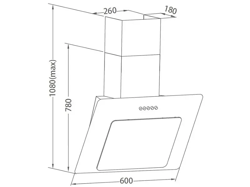 Витяжка Pyramida NRX 60 (800) B GWH - фото 7