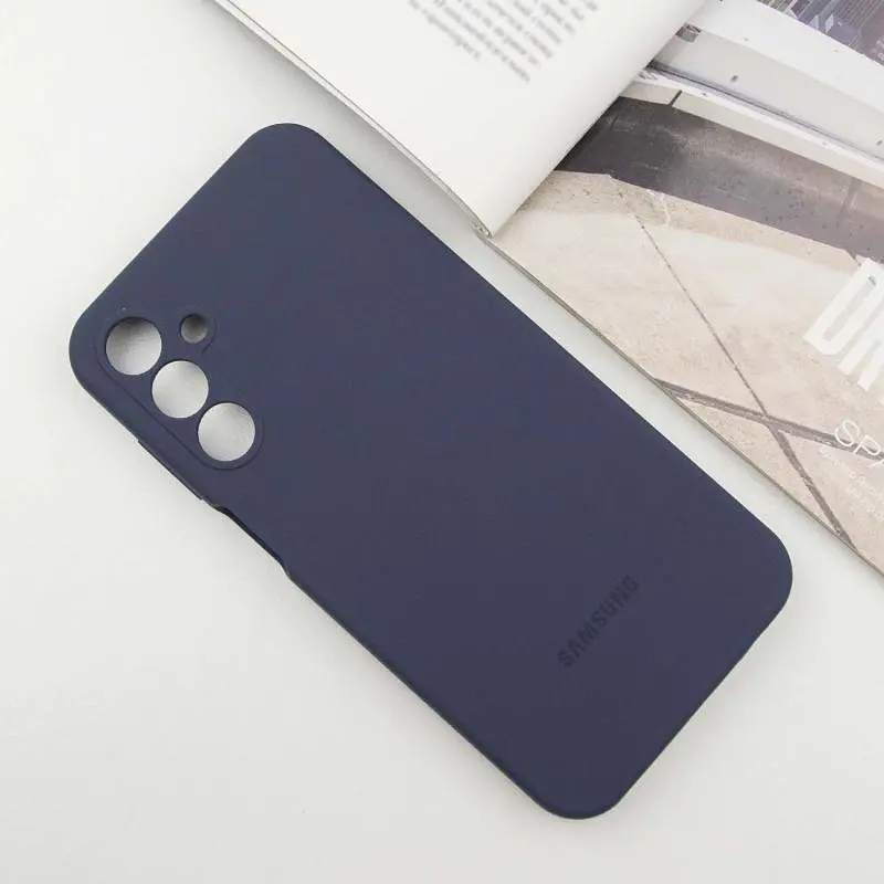 Чехол Lakshmi Silicone Cover Full Camera AAA with Logo для Samsung Galaxy A15 4G/5G/M15 5G Темно-синий/Midnight blue - фото 2
