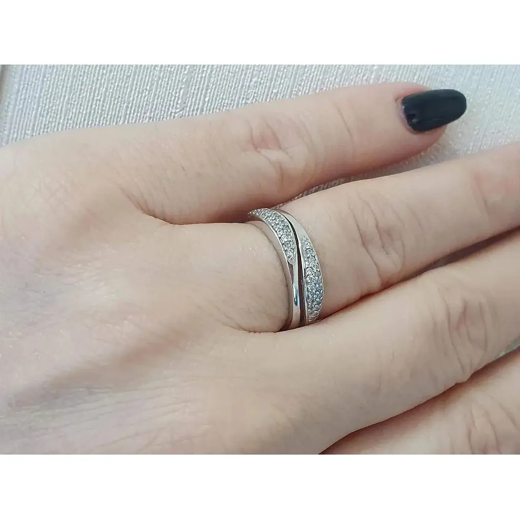 Серебряное кольцо Агни АГОНА с фианитами. 1170/1Р-CZ 15,5 - фото 2