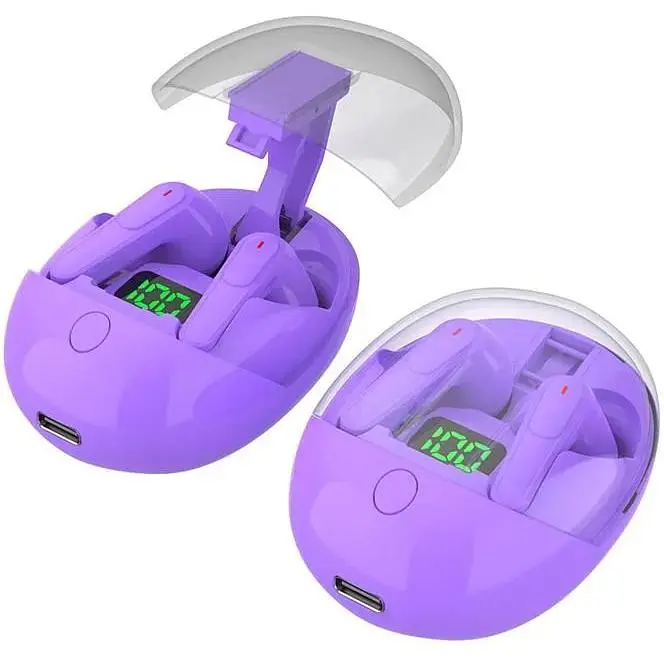 Навушники бездротові TWS Pro One з боксом для заряджання Purple (16506) - фото 2
