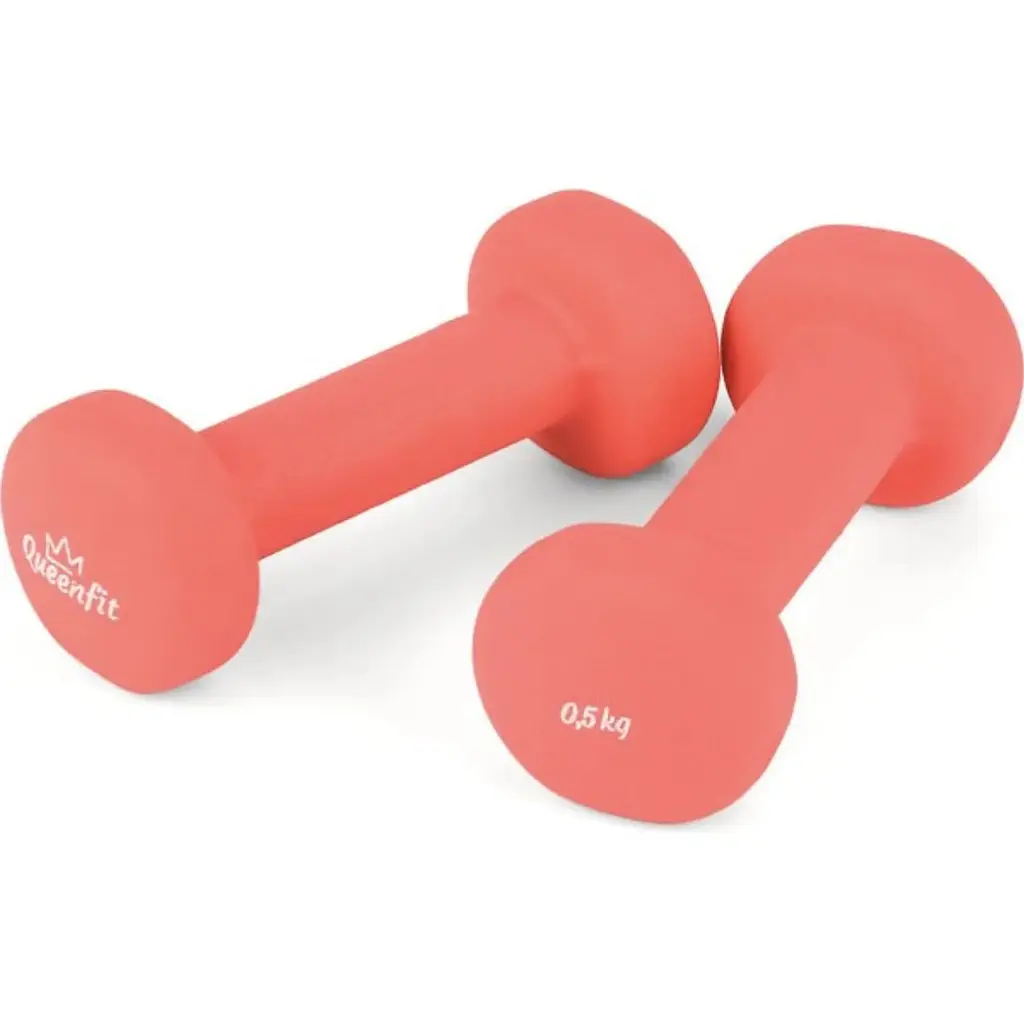 Гантели для фитнеса неопреновые Queenfit 2х0,5кг розовый - фото 2