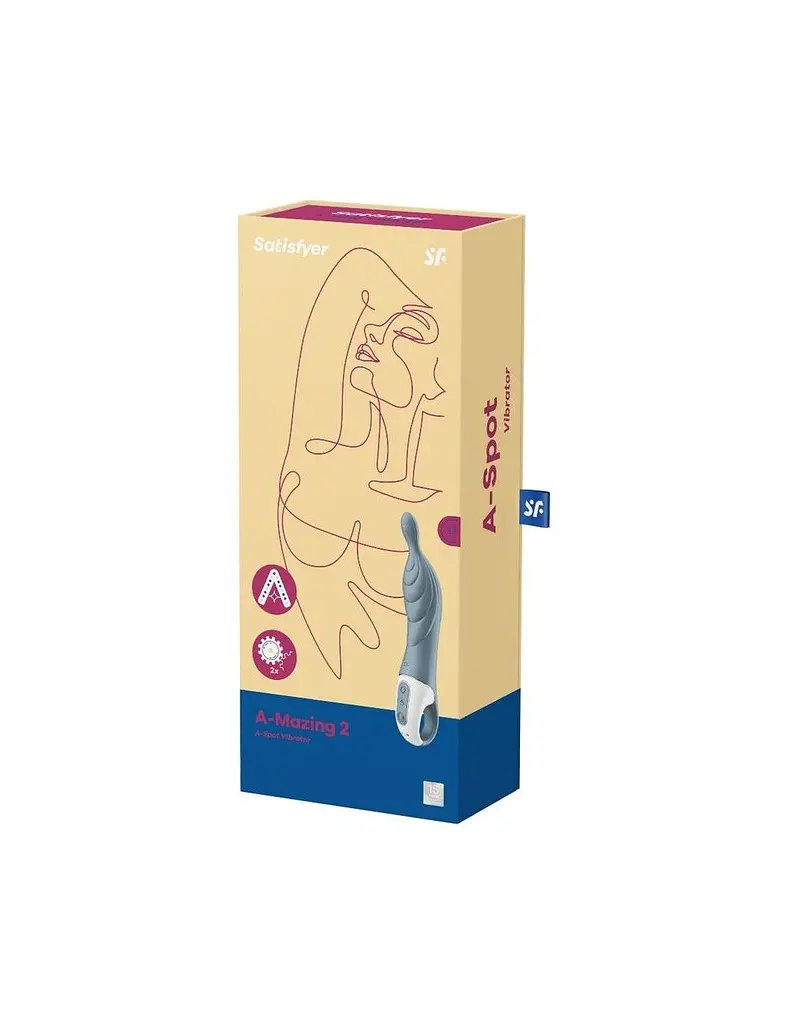 Вибратор Satisfyer - A-Mazing 2 Инновационный для точки А, 21.7х3.8 см серый - фото 5