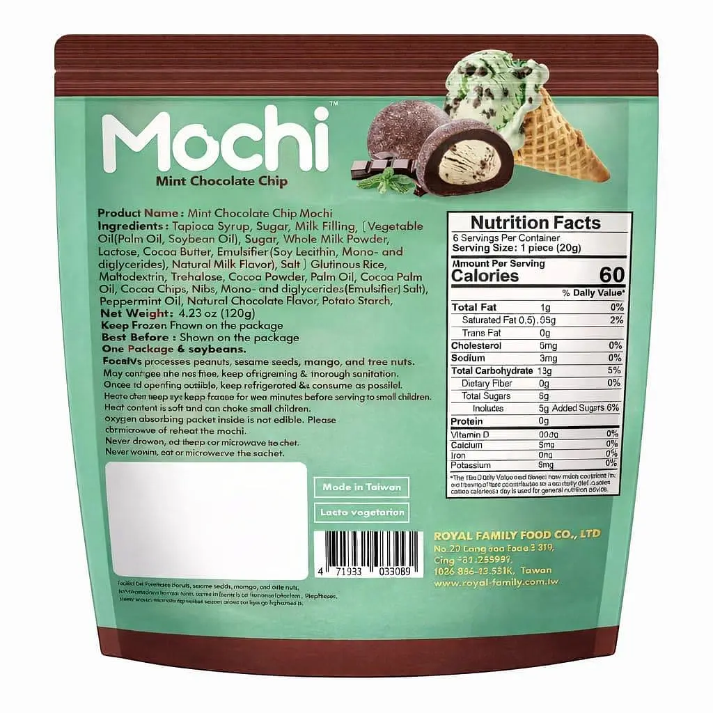 Моті Royal Family Mochi Mint Chocolate Chip 120г - фото 9
